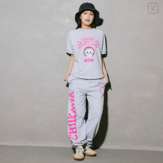 Japan Chiikawa Sweatpants (M) - Chiikawa : Peace Heather Gray - 2