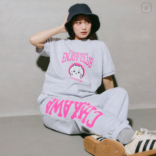 Japan Chiikawa Sweatpants (L) - Chiikawa : Peace Heather Gray - 3