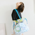 Japan Chiikawa Clear Tote Bag - Chiikawa & Hachiware & Usagi : It's Raining Light Blue - 3