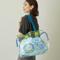 Japan Chiikawa Clear Tote Bag - Chiikawa & Hachiware & Usagi : It's Raining Light Blue - 4