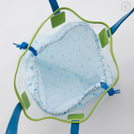Japan Chiikawa Clear Tote Bag - Chiikawa & Hachiware & Usagi : It's Raining Light Blue - 5