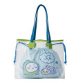Japan Chiikawa Clear Tote Bag - Chiikawa & Hachiware & Usagi : It's Raining Light Blue - 7