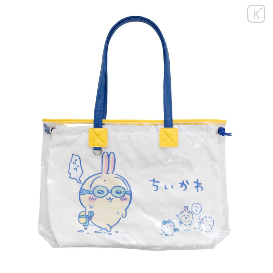 Japan Chiikawa Clear Tote Bag - Chiikawa & Hachiware & Usagi : Goggle White - 5