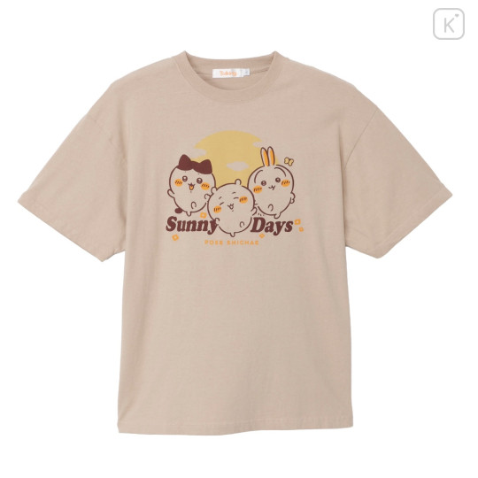 Japan Chiikawa T-Shirt (M) - Chiikawa & Hachiware & Usagi : Sunny Days Sand Beige - 1