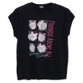 Japan Chiikawa Wide Sleeveless Top (M) - Furuhonya Kani-chan & Momonga : Friends Above All Black - 1
