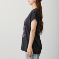 Japan Chiikawa Wide Sleeveless Top (M) - Furuhonya Kani-chan & Momonga : Friends Above All Black - 5