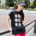 Japan Chiikawa Wide Sleeveless Top (M) - Furuhonya Kani-chan & Momonga : Friends Above All Black - 8