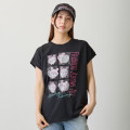Japan Chiikawa Wide Sleeveless Top (L) - Furuhonya Kani-chan & Momonga : Friends Above All Black - 3