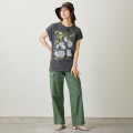 Japan Chiikawa Wide Sleeveless Top (M) - Shisa & Usagi : Focused On Food Sumi Black - 2