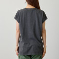 Japan Chiikawa Wide Sleeveless Top (M) - Shisa & Usagi : Focused On Food Sumi Black - 5