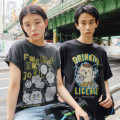 Japan Chiikawa Wide Sleeveless Top (M) - Shisa & Usagi : Focused On Food Sumi Black - 6