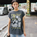 Japan Chiikawa Wide Sleeveless Top (L) - Shisa & Usagi : Focused On Food Sumi Black - 8