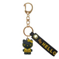 Japan Sanrio Figure Mascot Keychain & Logo Tag - Hello Kitty : Monochrome Leopard - 1
