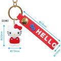 Japan Sanrio Figure Mascot Keychain & Logo Tag - Hello Kitty : Red - 2