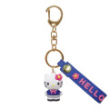Japan Sanrio Figure Mascot Keychain & Logo Tag - Hello Kitty : Retro Heisei Kogal - 1
