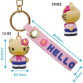 Japan Sanrio Figure Mascot Keychain & Logo Tag - Hello Kitty : Retro Heisei Kogal Tan Sunburned - 2