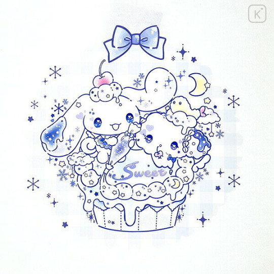 Japan Sanrio T-Shirt - Cinnamoroll & Cogimyun : Dolly Mix White - 2