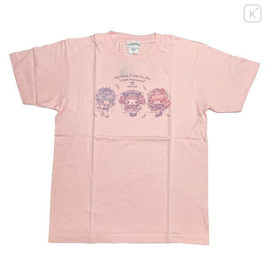 Japan Sanrio T-Shirt - Little Twin Stars & My Melody : Dolly Mix Pink - 1