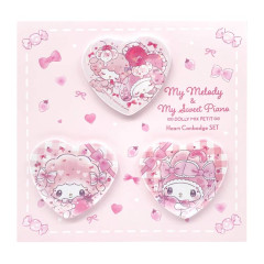 Japan Sanrio Pin Badge Set - My Melody & My Sweet Piano : Dolly Mix Heart