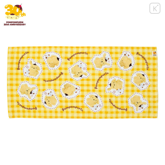 Japan Sanrio Original Face Towel - Pompompurin : Nostalgic 30th Anniversary - 1