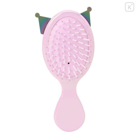 Japan Sanrio Original Hairbrush with Stones - Kuromi - 3