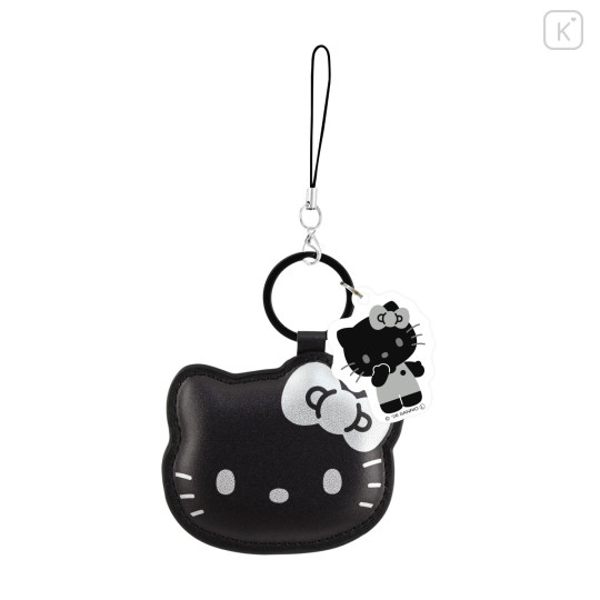 Japan Sanrio Mobile PU Leather Strap - Hello Kitty : Black - 1