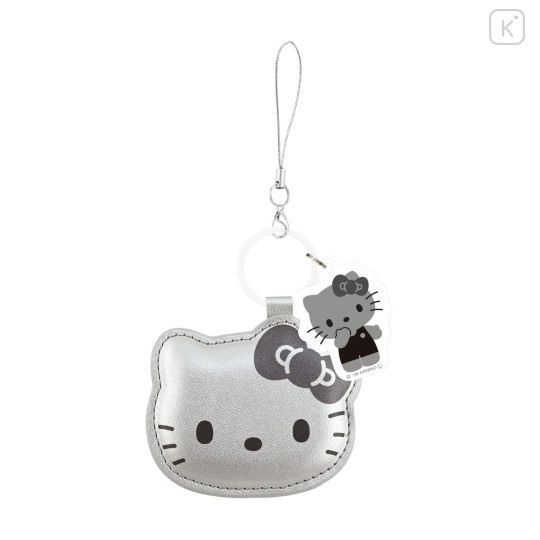Japan Sanrio Mobile PU Leather Strap - Hello Kitty : Gray - 1