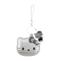 Japan Sanrio Mobile PU Leather Strap - Hello Kitty : Gray - 1