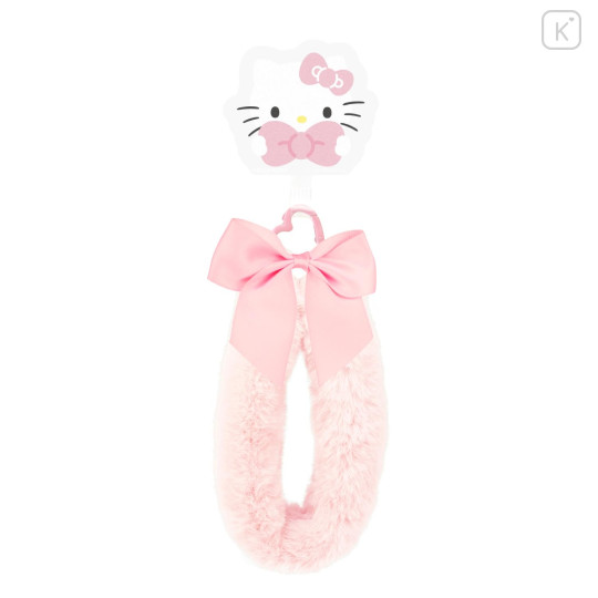 Japan Sanrio Multi Ring Plus with Fur Hand Strap - Hello Kitty - 1