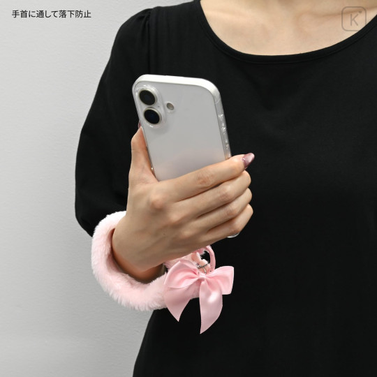 Japan Sanrio Multi Ring Plus with Fur Hand Strap - Hello Kitty - 3