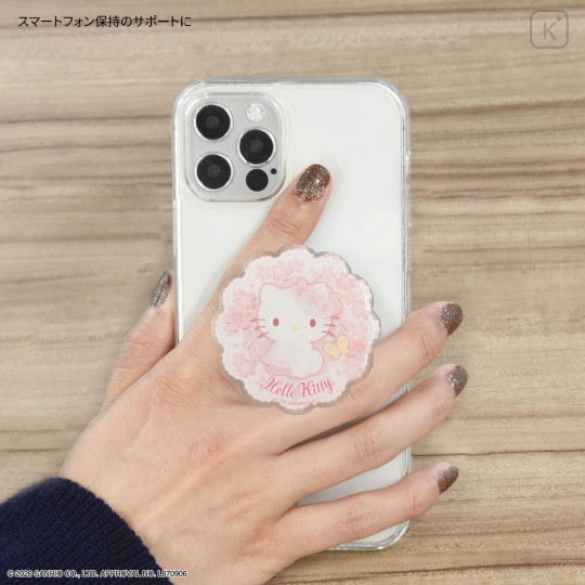 Japan Sanrio Pocopoco Smartphone Grip with MagSafe - Hello Kitty - 5