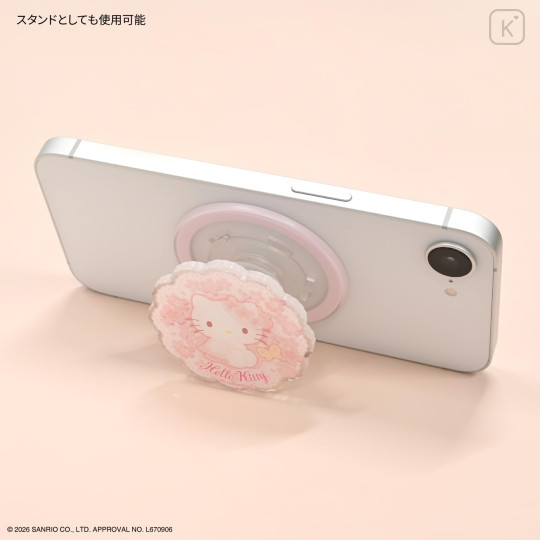 Japan Sanrio Pocopoco Smartphone Grip with MagSafe - Hello Kitty - 6