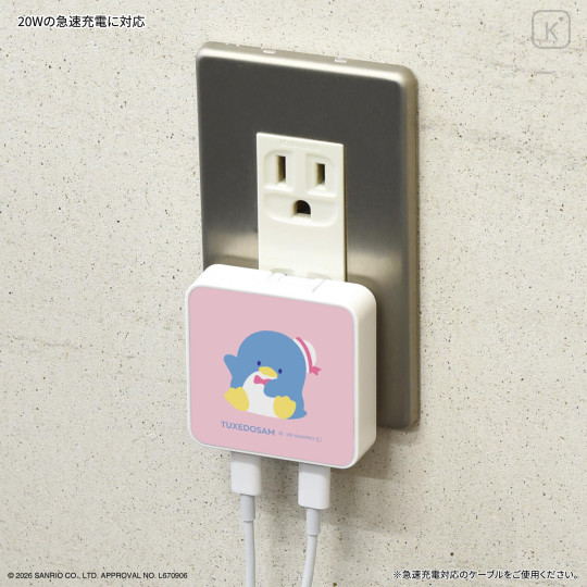 Japan Sanrio USB Type-C AC Adapter - Tuxedosam - 6