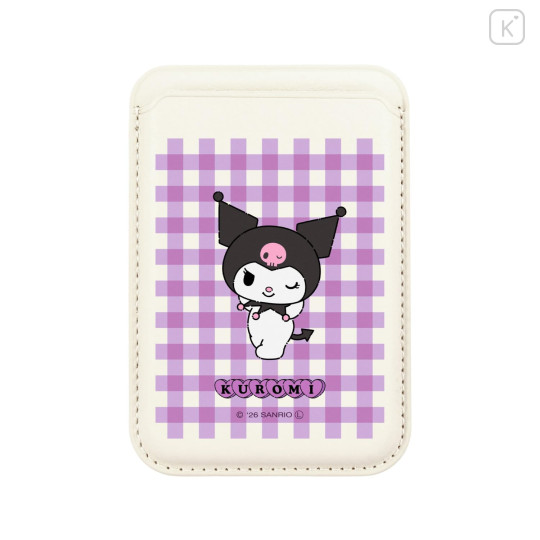 Japan Sanrio MagSafe Card Wallet - Kuromi - 1