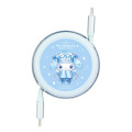 Japan Sanrio PD60W USB Type-C Retractable Cable - My Melody : Dolly Mix - 1