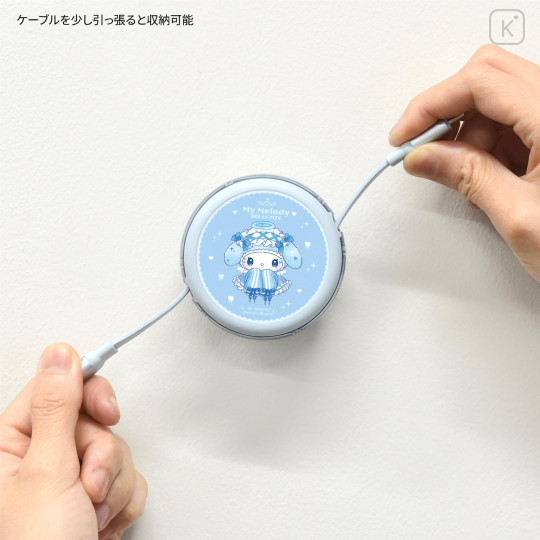 Japan Sanrio PD60W USB Type-C Retractable Cable - My Melody : Dolly Mix - 4
