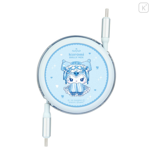 Japan Sanrio PD60W USB Type-C Retractable Cable - Kuromi : Dolly Mix - 1