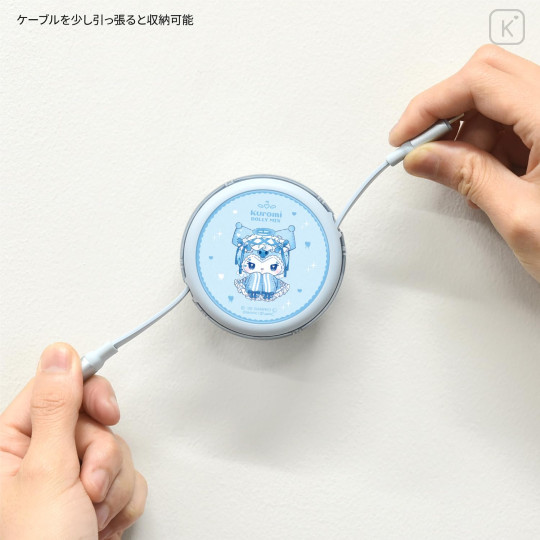 Japan Sanrio PD60W USB Type-C Retractable Cable - Kuromi : Dolly Mix - 4