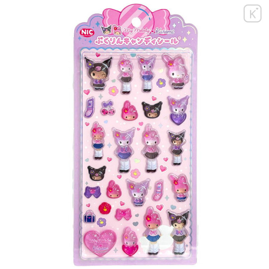 Japan Sanrio Pukurin Candy Sticker - Kuromi & My Melody - 1