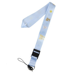 Japan San-X Neck Strap - Rilakkuma : Ribbon Light Blue
