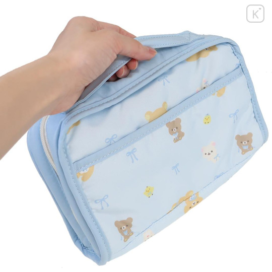 Japan San-X Multi-Purpose Travel Document Organizer - Rilakkuma : Ribbon Light Blue - 2