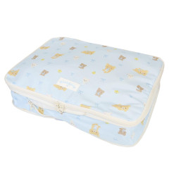 Japan San-X Clothing Compression Storage Pouch (S) - Rilakkuma : Ribbon Light Blue