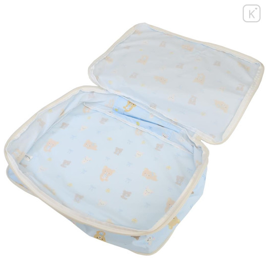 Japan San-X Clothing Compression Storage Pouch (S) - Rilakkuma : Ribbon Light Blue - 3