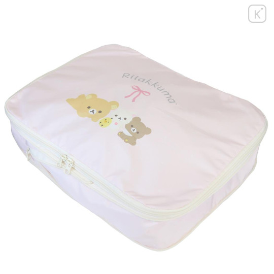 Japan San-X Clothing Compression Storage Pouch (S) - Rilakkuma : Ribbon Light Pink - 1
