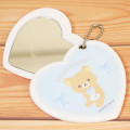 Japan San-X Heart-Shaped Slide Mirror - Rilakkuma : Ribbon Light Blue - 3
