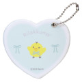Japan San-X Heart-Shaped Slide Mirror - Kiiroitori : Ribbon Mint - 1