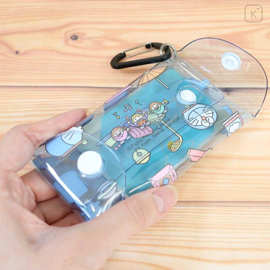 Japan Doraemon Clear Multi Case (S) - Doraemon : Secret Gadgets Blue - 3