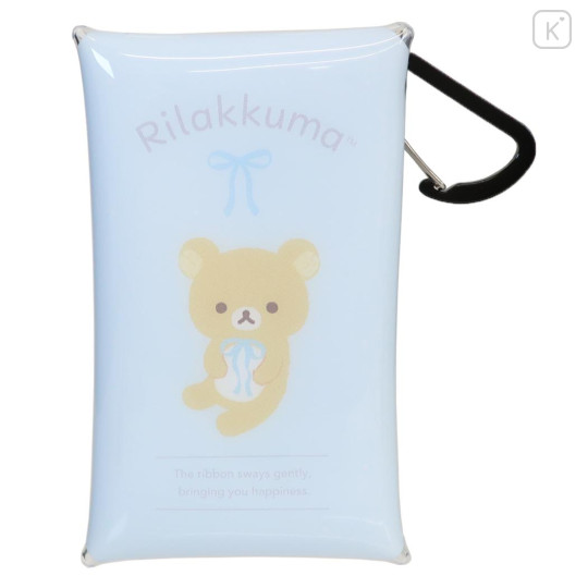 Japan San-X Clear Multi Case (S) - Rilakkuma : Ribbon Light Blue - 1