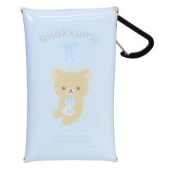 Japan San-X Clear Multi Case (S) - Rilakkuma : Ribbon Light Blue
