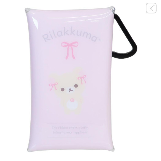 Japan San-X Clear Multi Case (S) - Korilakkuma : Ribbon Light Pink - 1